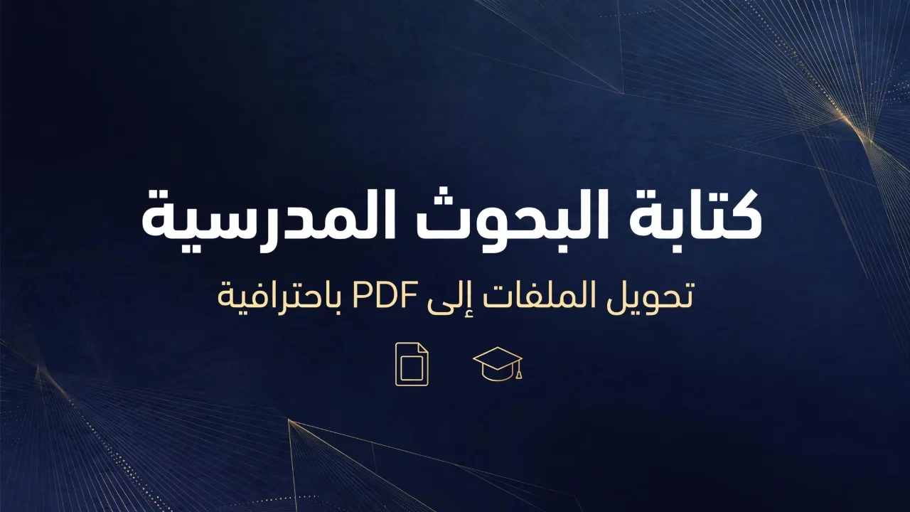 كتابة البحوث المدرسية وتحويل الملفات الى PDF