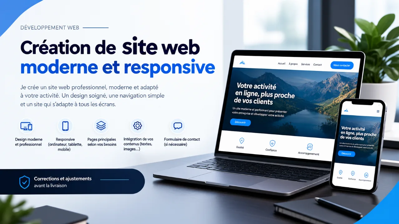 Création d'un site vitrine moderne et responsive