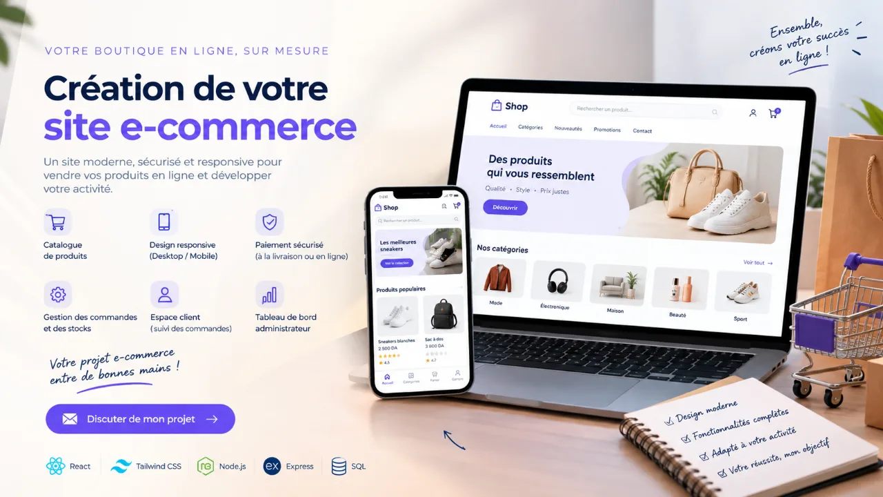 Création & Configuration de Boutique E-commerce Complète