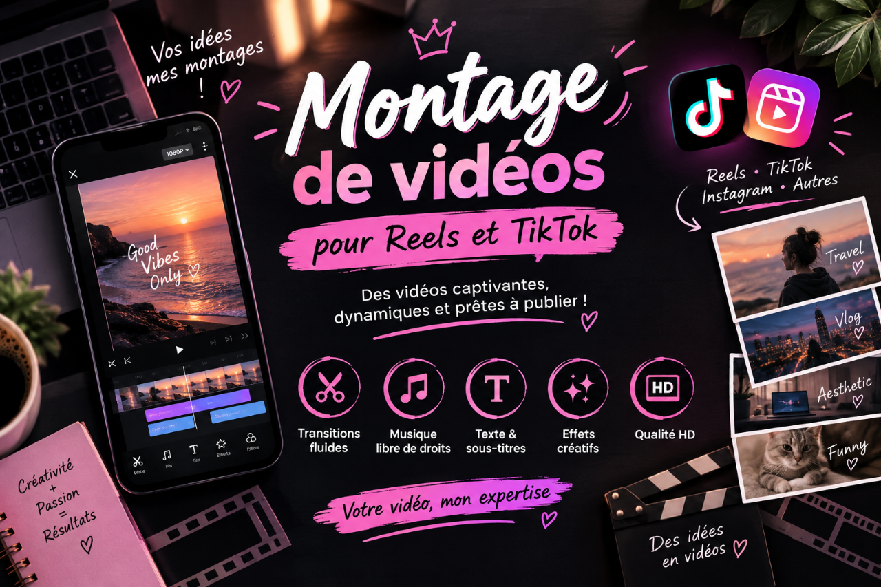 Montage de vidéos pour Reels et TikTok