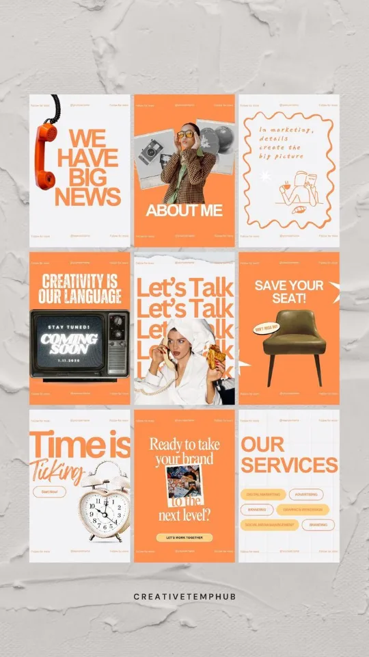 Pack de Visuels & Carrousels pour Instagram & Facebook