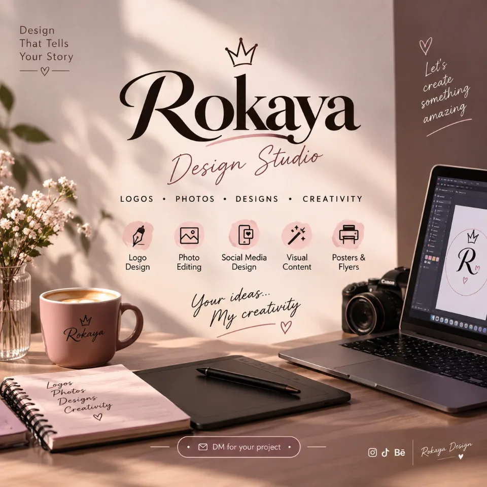 تصميم شعار احترافي وهوية بصرية كاملة لعلامتك