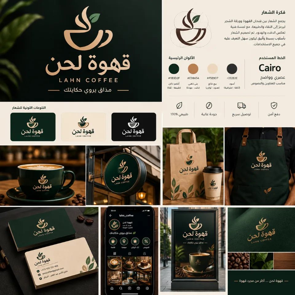 تصميم شعار احترافي و هوية بصرية